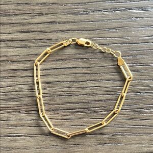 Gold Filled Paperclip Link Chain Bracelet
